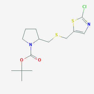 2-(2-Chloro-thiazol-5-ylmethylsulfanylmethyl)-pyrrolidine-1-carboxylic acid tert-butyl ester - 