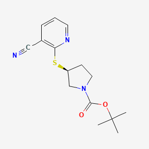 (S)-3-(3-Cyano-pyridin-2-ylsulfanyl)-pyrrolidine-1-carboxylic acid tert-butyl ester - 