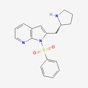 1H-Pyrrolo[2,3-b]pyridine, 1-(phenylsulfonyl)-2-[(2R)-2-pyrrolidinylmethyl]- - 