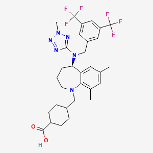 (1R,4r)-4-(((R)-5-((3,5-bis(trifluoromethyl)benzyl)(2-methyl-2H-tetrazol-5-yl)amino)-7,9-dimethyl-2,3,4,5-tetrahydro-1H-benzo[b]azepin-1-yl)methyl)cyclohexanecarboxylic acid - 