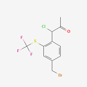 1-(4-(Bromomethyl)-2-(trifluoromethylthio)phenyl)-1-chloropropan-2-one - 