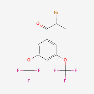 1-(3,5-Bis(trifluoromethoxy)phenyl)-2-bromopropan-1-one - 