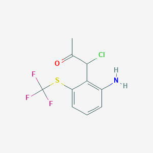 1-(2-Amino-6-(trifluoromethylthio)phenyl)-1-chloropropan-2-one - 
