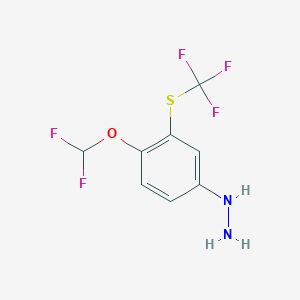 1-(4-(Difluoromethoxy)-3-(trifluoromethylthio)phenyl)hydrazine - 