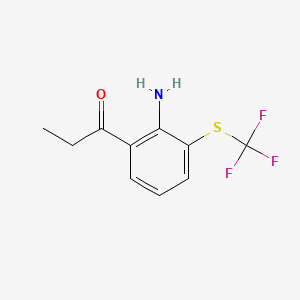 1-(2-Amino-3-(trifluoromethylthio)phenyl)propan-1-one - 