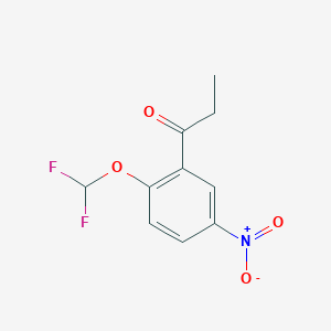 1-(2-(Difluoromethoxy)-5-nitrophenyl)propan-1-one - 