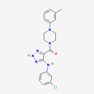 {5-[(3-chlorophenyl)amino]-1H-1,2,3-triazol-4-yl}[4-(3-methylphenyl)piperazin-1-yl]methanone - 