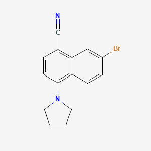 1-Naphthalenecarbonitrile, 7-bromo-4-(1-pyrrolidinyl)- - 870966-70-4