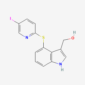 {4-[(5-Iodopyridin-2-yl)sulfanyl]-1H-indol-3-yl}methanol - 827044-49-5