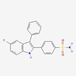 4-(5-fluoro-3-phenyl-1H-indol-2-yl)benzenesulfonamide - 462120-58-7