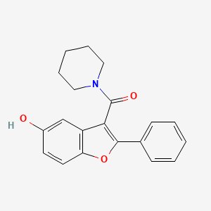 (5-Hydroxy-2-phenylbenzofuran-3-yl)(piperidin-1-yl)methanone - 