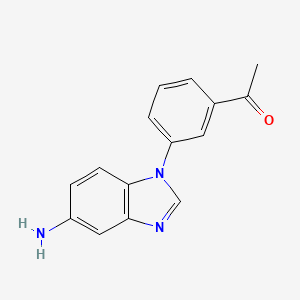 1-[3-(5-Amino-1H-benzimidazol-1-yl)phenyl]ethan-1-one - 88538-65-2