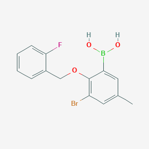 3-Bromo-2-(2'-fluorobenzyloxy)-5-methylphenylboronic acid - 849062-18-6
