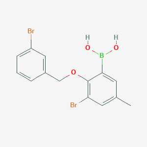 (3-Bromo-2-((3-bromobenzyl)oxy)-5-methylphenyl)boronic acid - 849052-16-0