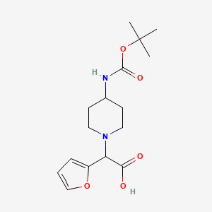 2-(4-Boc-aminopiperidin-1-yl)-2-(furan-2-yl)acetic acid - 870703-77-8