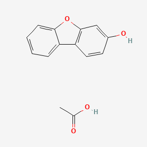 Acetic acid;dibenzofuran-3-ol - 54114-06-6