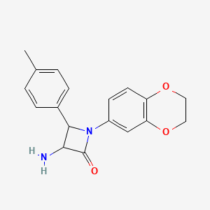 3-Amino-1-(2,3-dihydrobenzo[b][1,4]dioxin-6-yl)-4-(p-tolyl)azetidin-2-one - 
