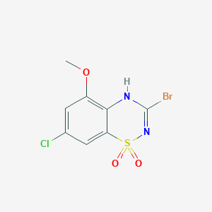 3-Bromo-7-chloro-5-methoxy-4H-benzo[e][1,2,4]thiadiazine 1,1-dioxide - 