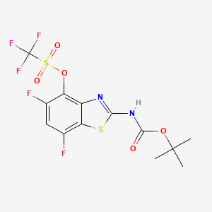 2-((tert-Butoxycarbonyl)amino)-5,7-difluorobenzo[d]thiazol-4-yl trifluoromethanesulfonate - 