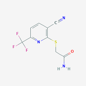 2-((3-Cyano-6-(trifluoromethyl)pyridin-2-yl)thio)acetamide - 