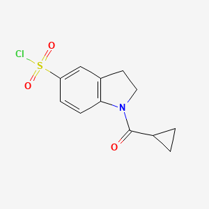 1-Cyclopropanecarbonyl-2,3-dihydro-1H-indole-5-sulfonyl chloride - 879562-21-7