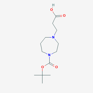 3-[4-(Tert-butoxycarbonyl)-1,4-diazepan-1-yl]propanoic acid - 874801-64-6