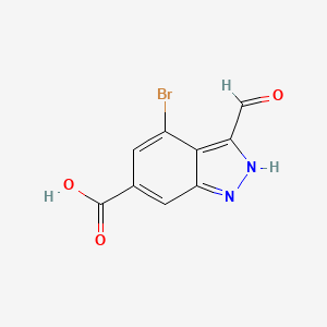 4-Bromo-3-formyl-1H-indazole-6-carboxylic acid - 885523-37-5