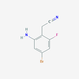 2-(2-amino-4-bromo-6-fluorophenyl)acetonitrile - 1000340-98-6