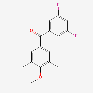 3,5-Difluoro-3',5'-dimethyl-4'-methoxybenzophenone - 844885-20-7