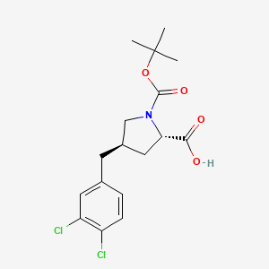(2S,4R)-1-(tert-Butoxycarbonyl)-4-(3,4-dichlorobenzyl)pyrrolidine-2-carboxylic acid - 959582-84-4