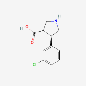 (3S,4R)-4-(3-chlorophenyl)pyrrolidine-3-carboxylic acid - 1047651-80-8
