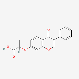 2-[(4-Oxo-3-phenyl-4H-chromen-7-YL)oxy]propanoic acid - 99007-90-6