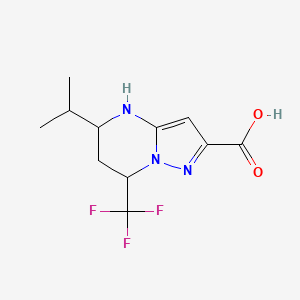 5-Isopropyl-7-trifluoromethyl-4,5,6,7-tetrahydro-pyrazolo[1,5-a]pyrimidine-2-carboxylic acid - 436088-40-3