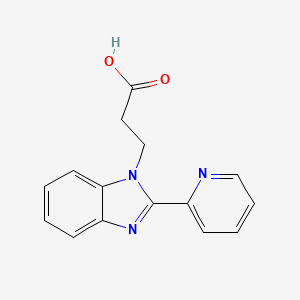 3-(2-Pyridin-2-yl-benzoimidazol-1-yl)-propionic acid - 34707-85-2