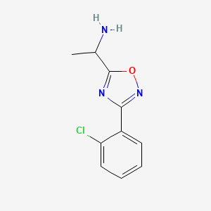 1-[3-(2-Chloro-phenyl)-[1,2,4]oxadiazol-5-yl]-ethylamine - 883548-00-3