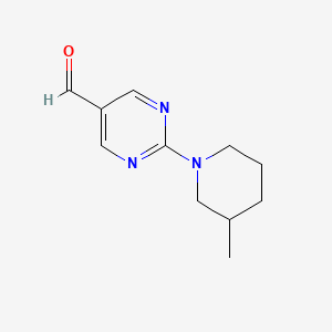 2-(3-Methylpiperidin-1-yl)pyrimidine-5-carbaldehyde - 883543-54-2