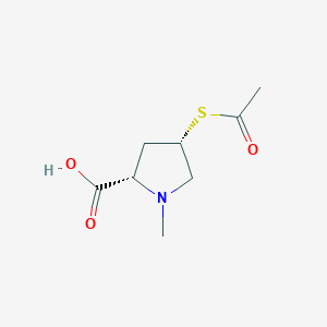 (2S,4S)-4-(acetylthio)-1-methylpyrrolidine-2-carboxylic acid - 176589-29-0