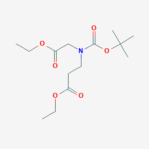 3-(tert-Butoxycarbonyl-ethoxycarbonylmethyl-amino)-propionic acid ethyl ester - 146256-97-5