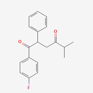 1-(4-Fluorophenyl)-5-methyl-2-phenylhexane-1,4-dione - 135833-82-8