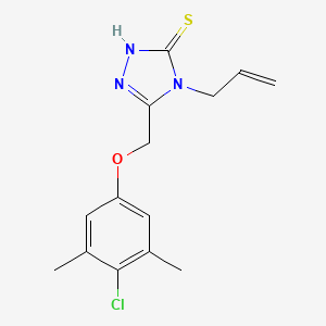 4-allyl-5-[(4-chloro-3,5-dimethylphenoxy)methyl]-4H-1,2,4-triazole-3-thiol - 156867-75-3