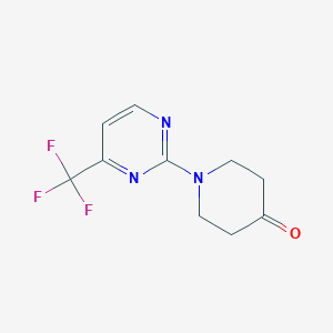 1-(4-(Trifluoromethyl)pyrimidin-2-yl)piperidin-4-one - 937604-44-9