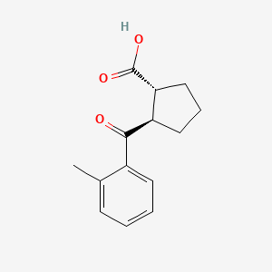 trans-2-(2-Methylbenzoyl)cyclopentane-1-carboxylic acid - 733740-79-9