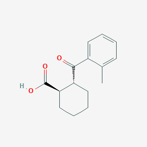 trans-2-(2-Methylbenzoyl)cyclohexane-1-carboxylic acid - 733742-70-6