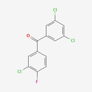 4-Fluoro-3,3',5'-trichlorobenzophenone - 951890-36-1