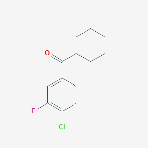 4-Chloro-3-fluorophenyl cyclohexyl ketone - 898769-24-9