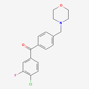 4-Chloro-3-fluoro-4'-morpholinomethyl benzophenone - 898770-23-5