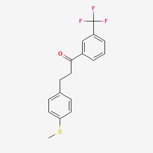 3-(4-Thiomethylphenyl)-3'-trifluoromethylpropiophenone - 898781-55-0