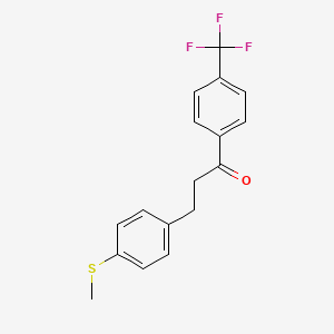 3-(4-Thiomethylphenyl)-4'-trifluoromethylpropiophenone - 898781-57-2