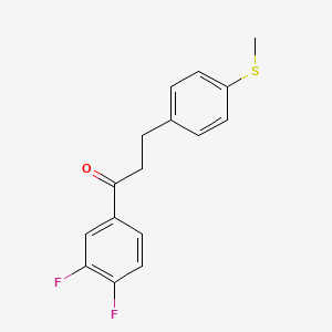 3',4'-Difluoro-3-(4-thiomethylphenyl)propiophenone - 898781-79-8