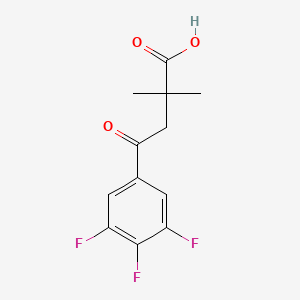 2,2-dimethyl-4-oxo-4-(3,4,5-trifluorophenyl)butryic acid - 898766-72-8
